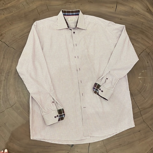 Eton purple plaid men’s size 18/46 dress shirt - Picture 1 of 5